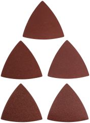 Листы шлифовальные треугольные на тканевой основе 80мм 5шт FIT 37953
