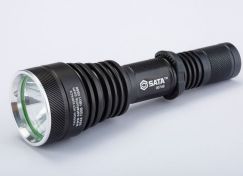 Фонарь светодиодный Aluminum (чёрный) 160мм LED CREE, д/л 295м SATA 90748