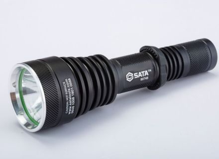 Фонарь светодиодный Aluminum (чёрный) 160мм LED CREE, д/л 295м SATA 90748