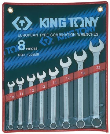 Набор комбинированных ключей 10-22 мм 8 предметов KING TONY 1208MR