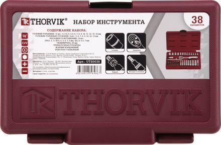 Набор инструмента 38 предметов THORVIK UTS0038