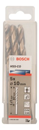 Сверло кобальтовое HSS-CO 5 шт 10x87x133 мм BOSCH 2608585898