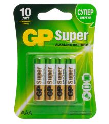 Батарейки GP SUPER AAA LR03 4 шт блистер 24A-2CR4