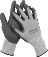 Перчатки ЗУБР МАСТЕР для точных работ полиуретановые размер L (9) 11275-L
