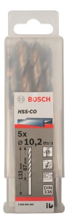 Сверло кобальтовое HSS-CO 5 шт 10.2x87x133 мм BOSCH 2608585899