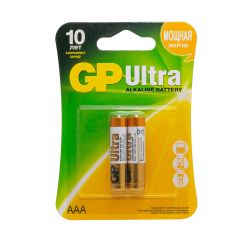 Батарейки GP ULTRA AAA LR03 2 шт блистер 24AU-CR2