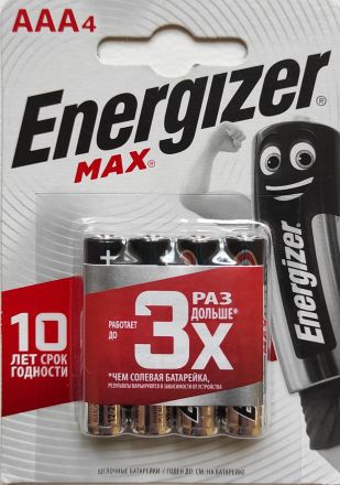Батарейка AAA LR03 4 шт ENERGIZER MAX E300157306