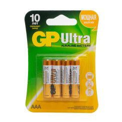 Батарейки GP ULTRA AAA LR03 4 шт блистер 24AU-2CR4
