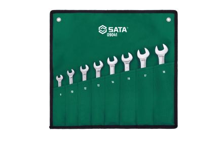 Набор ключей комбинированных трещоточных карданных 8-18мм 8шт SATA 09041