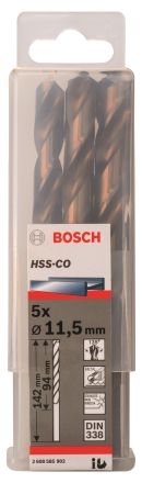 Сверло кобальтовое HSS-CO 5 шт 11.5x94x142 мм BOSCH 2608585902