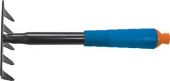 Грабельки ручные, синяя пластиковая ручка 263 мм FIT 77061