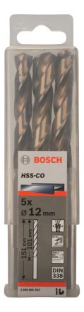 Сверло кобальтовое HSS-CO 5 шт 12x101x151 мм BOSCH 2608585903