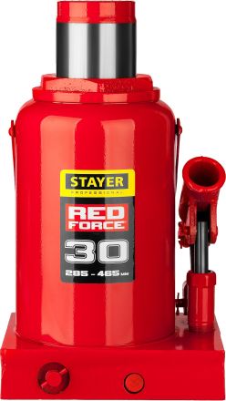 Домкрат гидравлический бутылочный RED FORCE 30 т 285-465 мм STAYER 43160-30_z01
