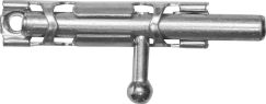 Шпингалет накладной стальной ЗТ-19305 малый покрытие белый цинк 65 мм 37730-65