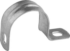 Скобы СВЕТОЗАР металлические D25мм, однолапковые,,для крепления металлорукава d=20мм, 50шт 60211-20-50