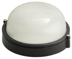 Светильник уличный СВЕТОЗАР влагозащищенный, круг, цвет черный, 60Вт SV-57251-B