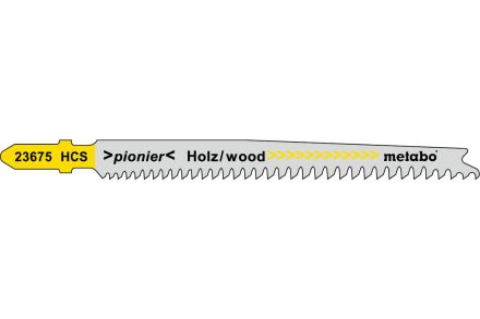 Пилки лобзиковые 5 шт для дерева pionier 91 мм/прогр. METABO 623675000
