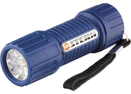 Фонарь светодиодный синий с мягким покрытием 9 LED STERN 90513