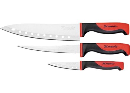 Набор ножей поварских SILVER TEFLON 200, 160, 80 мм 3 шт MATRIX KITCHEN 79148