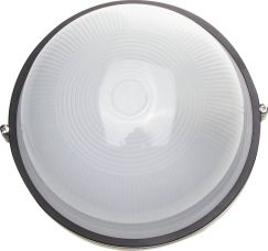 Светильник уличный СВЕТОЗАР влагозащищенный, круг, цвет черный, 100Вт SV-57253-B