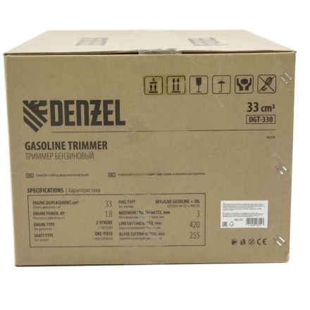 Триммер бензиновый DGT 330 33 см3 1,8 л.с неразъемная штанга DENZEL 96234