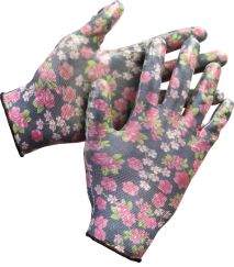 Перчатки садовые нитриловые черные GRINDA L-XL 11297-XL