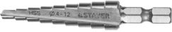 Сверло ступенчатое по сталям и цветным металлам STAYER MASTER HSS 4-12 мм 65 мм 29660-4-12-9