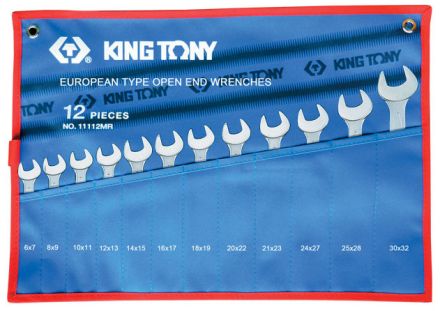 Набор рожковых ключей 6-32 мм чехол из теторона 12 предметов KING TONY 1112MRN