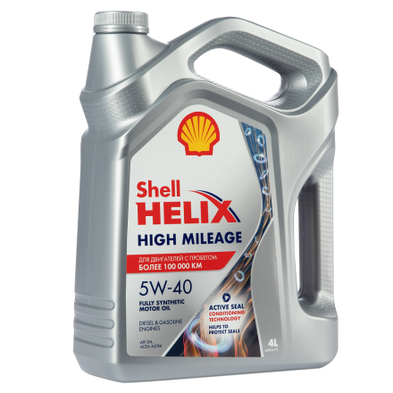 Моторное масло Helix High Mileage 5W-40 4 л SHELL 550050425
