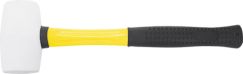 Киянка резиновая белая, фиберглассовая ручка 50 мм (340 гр) FIT 45502