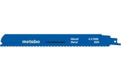 Полотно пильное для сабельной пилы 5 шт металл pro 225x1,1мм METABO 631989000