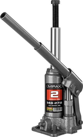 Домкрат гидравлический бутылочный 2 т 148-278 мм MIRAX 43260-2