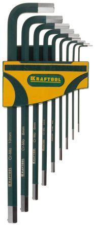 Набор ключей имбусовых длинных KRAFTOOL INDUSTRIE HEX 1,5-10 мм 9 шт 27443-H9