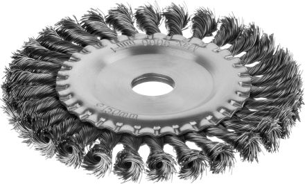 Щетка дисковая для УШМ жгутированная стальная проволока 0,5 мм d=150 мм MIRAX 35140-150