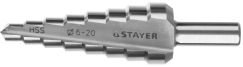 Сверло ступенчатое по сталям и цветным металлам STAYER MASTER HSS 6-20 мм 75 мм 29660-6-20-8