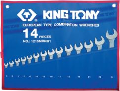 Набор комбинированных ключей 8-24 мм 14 предметов KING TONY 1215MRN01