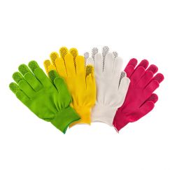 Перчатки в наборе белые, розовая фуксия, желтые, зеленые L PALISAD 67852