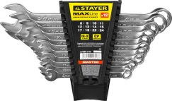 Набор ключей комбинированных STAYER MASTER 8-24 мм 12 шт 27085-H12