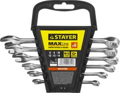 Набор ключей комбинированных STAYER MASTER 6-14 мм 6 шт 27085-H6