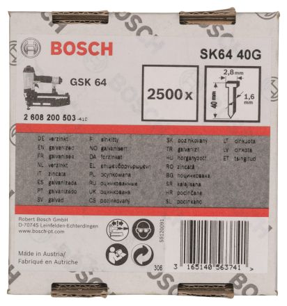 Штифты 2500 шт 40 мм для GSK 64 SK64 40G BOSCH 2608200503