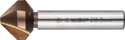 Зенкер ЗУБР ЭКСПЕРТ конусный P6M5 с Co покрытием 20,5х63 мм ц/х 29732-10
