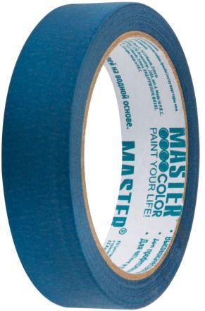 Лента малярная бумажная синяя УФ-стойкость 24 мм х 25 м MASTER COLOR 30-6112
