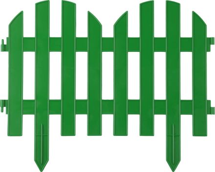 Забор декоративный GRINDA &quot;ПАЛИСАДНИК&quot; 28x300см, зеленый 422205-G