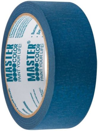 Лента малярная бумажная синяя УФ-стойкость 36 мм х 25 м MASTER COLOR 30-6113