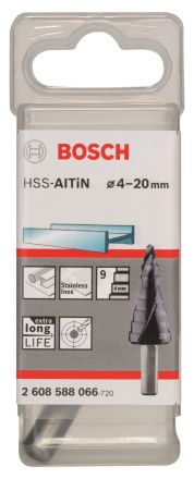 Ступенчатое сверло HSS-AlTiN 4-20 мм BOSCH 2608588066