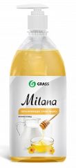 Жидкое крем-мыло &quot;Milana&quot;молоко и мед с дозатором 1000 мл GRASS 126101