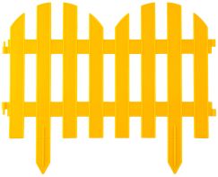 Забор декоративный GRINDA &quot;ПАЛИСАДНИК&quot; 28x300см, желтый 422205-Y