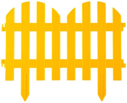 Забор декоративный GRINDA &quot;ПАЛИСАДНИК&quot; 28x300см, желтый 422205-Y