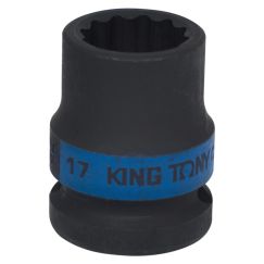 Головка ударная 1/2&quot; короткая 12-гранная 17 мм KING TONY 453017M