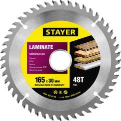 Пильный диск по ламинату 165x30, 48Т STAYER MASTER 3684-165-30-48